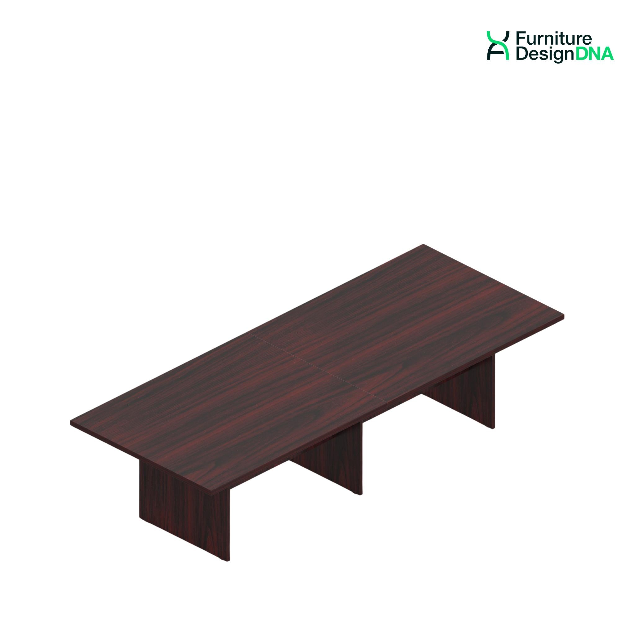 10' Rectangular Conference Table with Slab Base