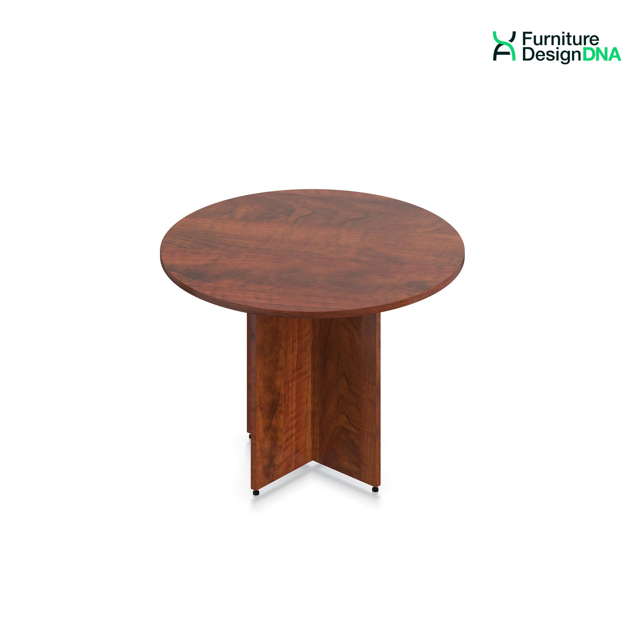 Buy cherry 42&quot; Round Table with Laminate Cross Base