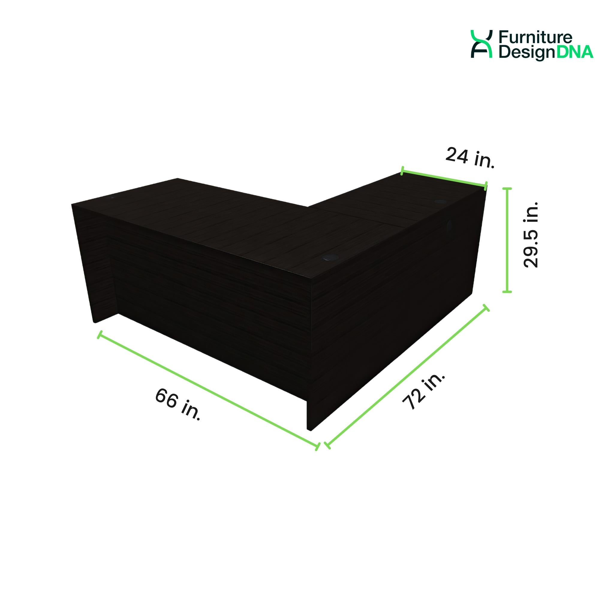 66" x 72" L Shaped Desk with Drawers - 0