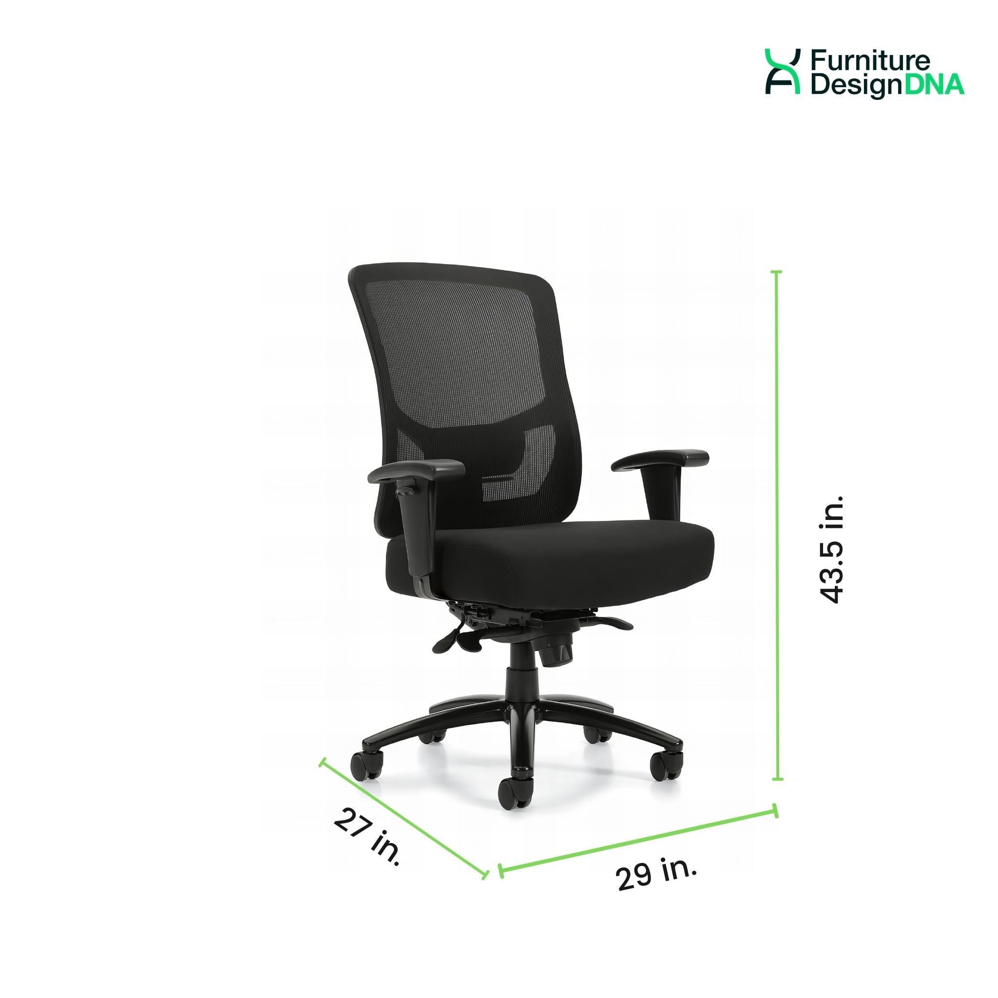 Mesh Back Heavy Duty Synchro Tilter Chair