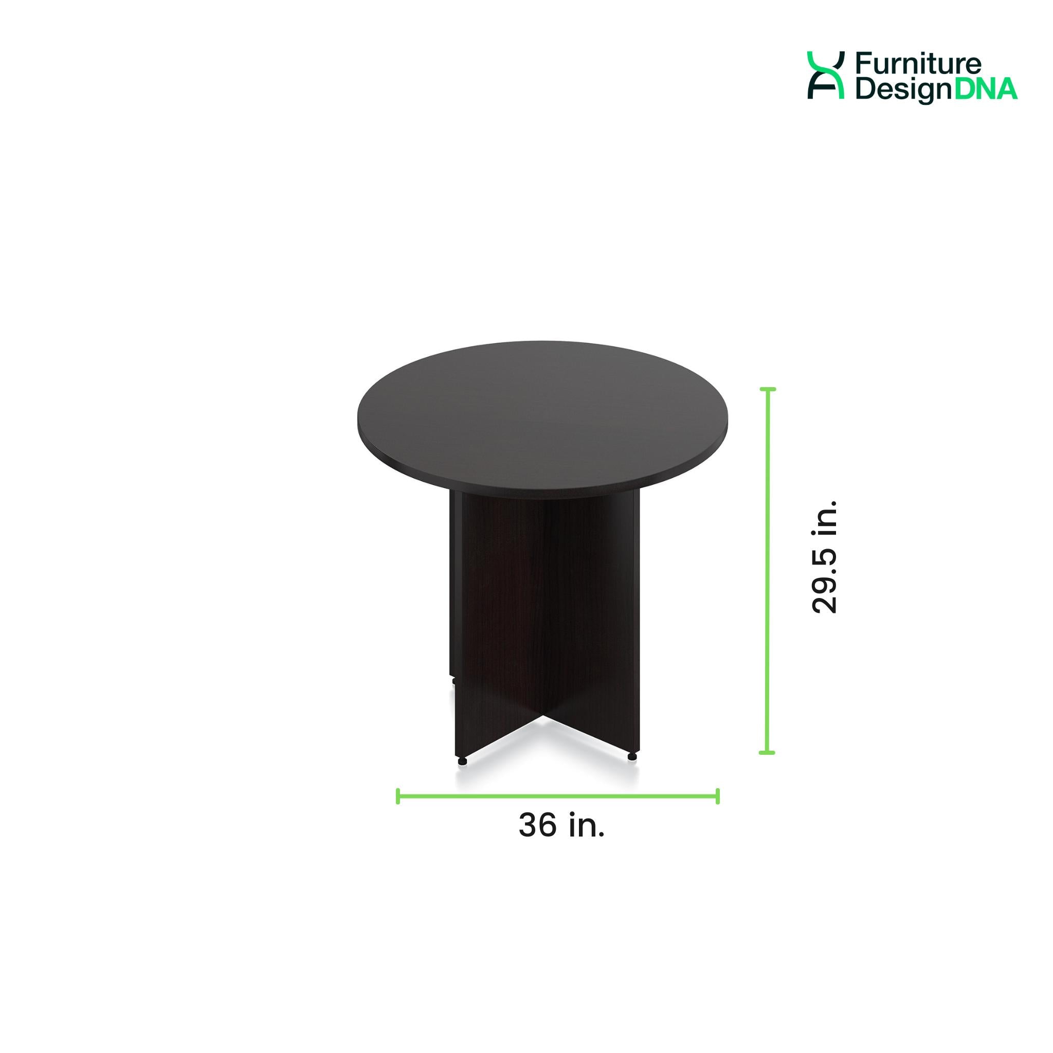 36" Round Table with Laminate Cross Base - 0