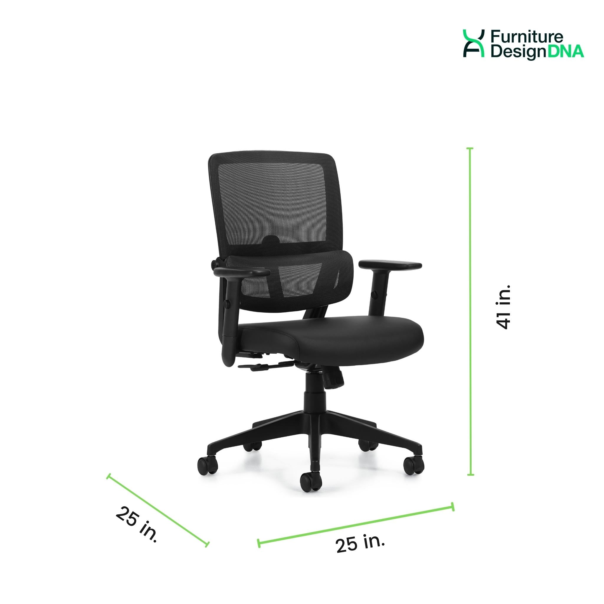 Mesh Back Luxhide Tilter Task Chair