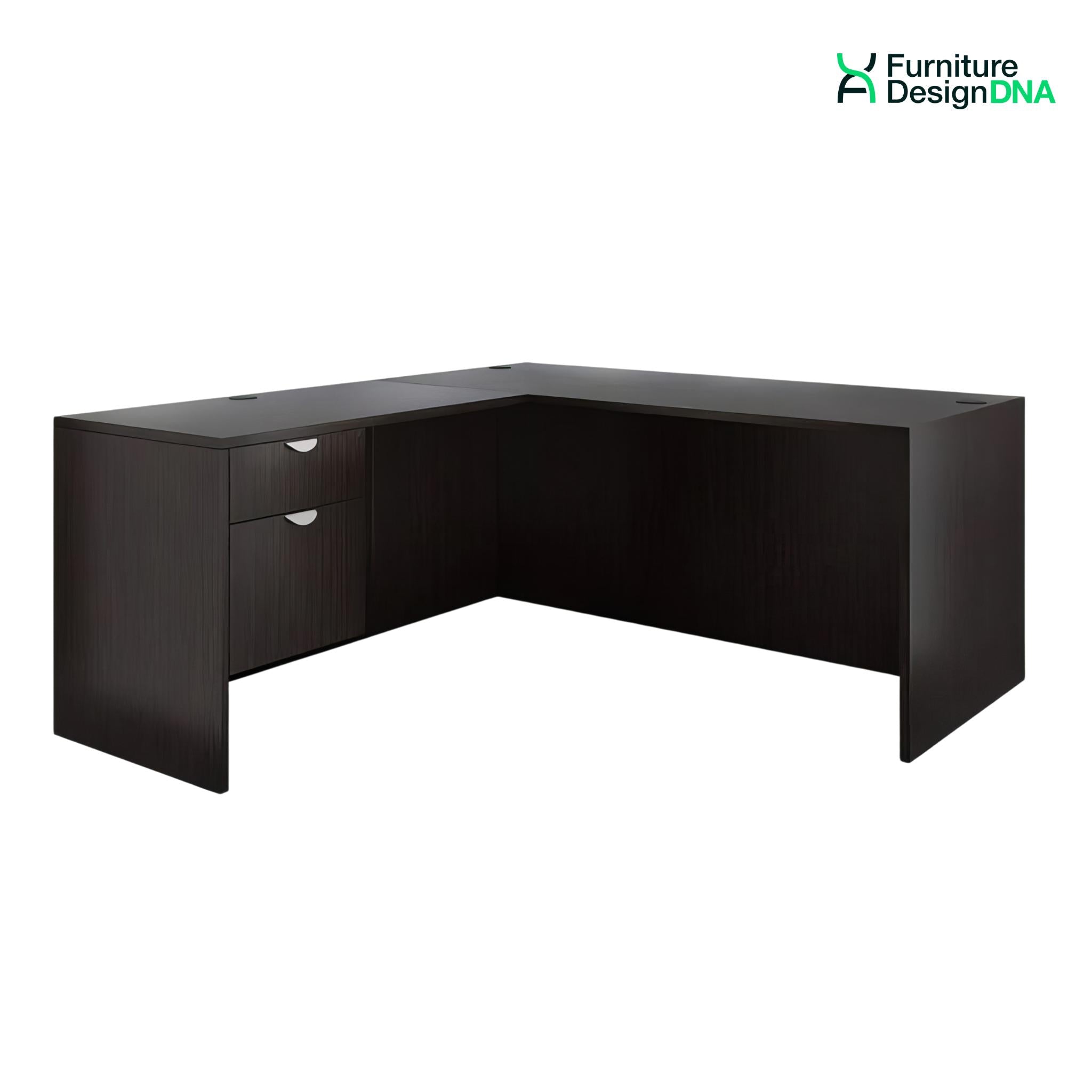 Buy espresso 66&quot; x 72&quot; L Shaped Desk with Drawers