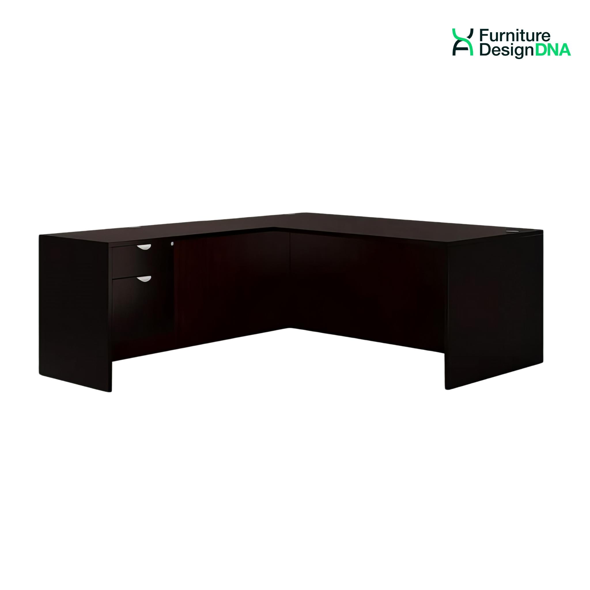 Buy espresso 71&quot; x 84&quot; L Shaped Desk with Drawers