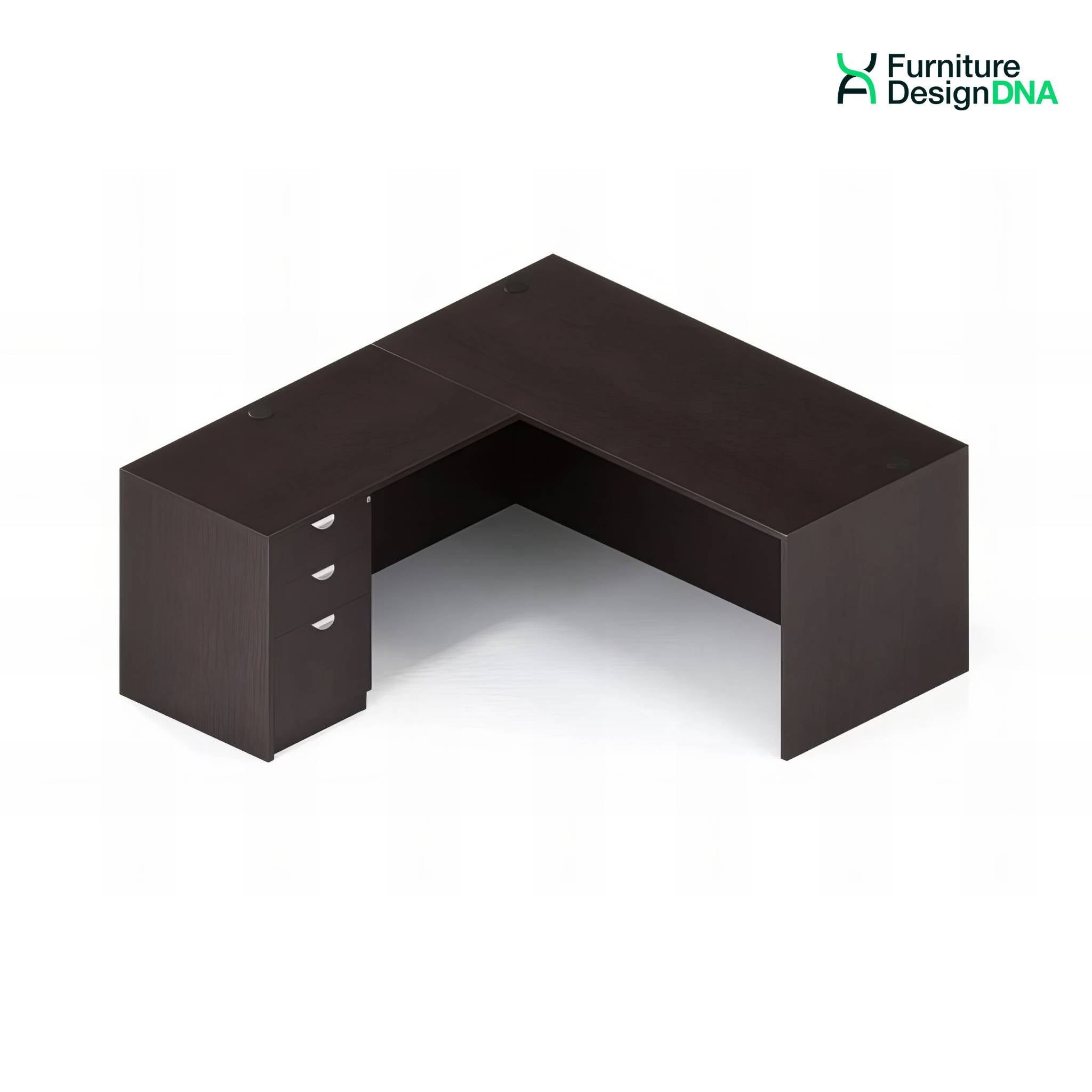 L Shape Desk with BBF Pedestal