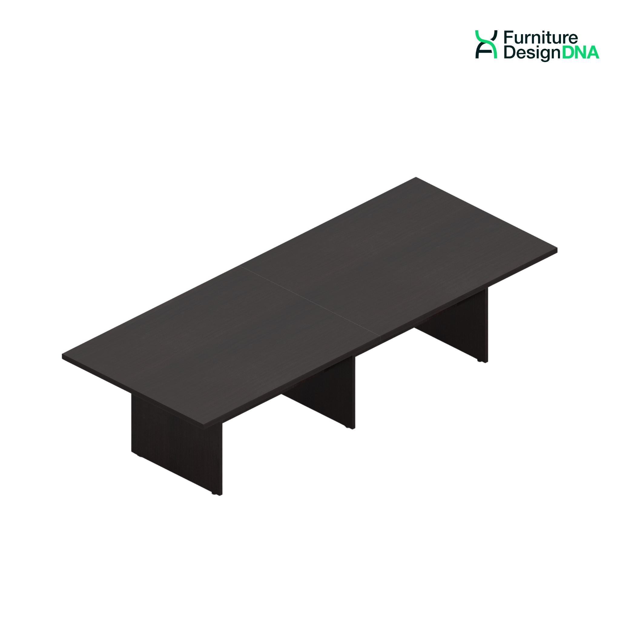 Buy espresso 12&#39; Rectangular Conference Table with Slab Base