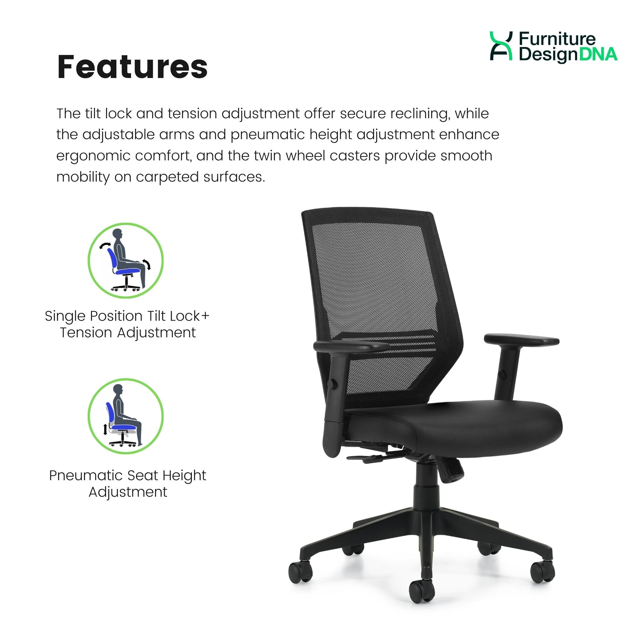 Mesh Back Tilter Task Chair