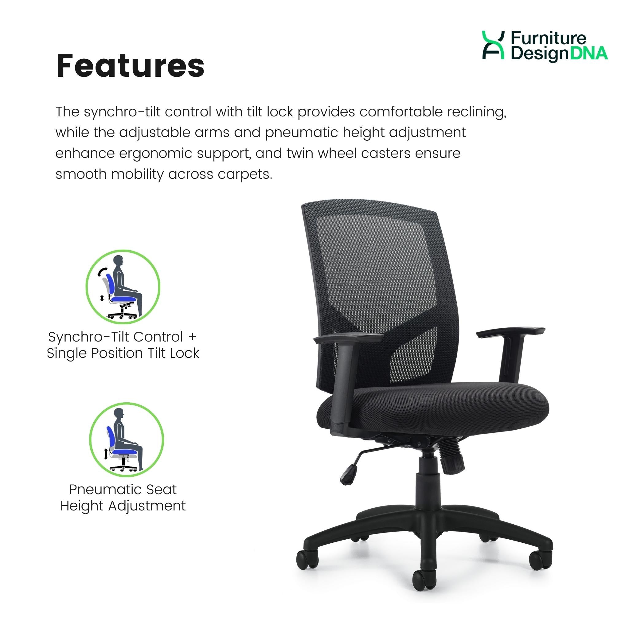 Mesh High Back Synchro-Tilter Task Chair