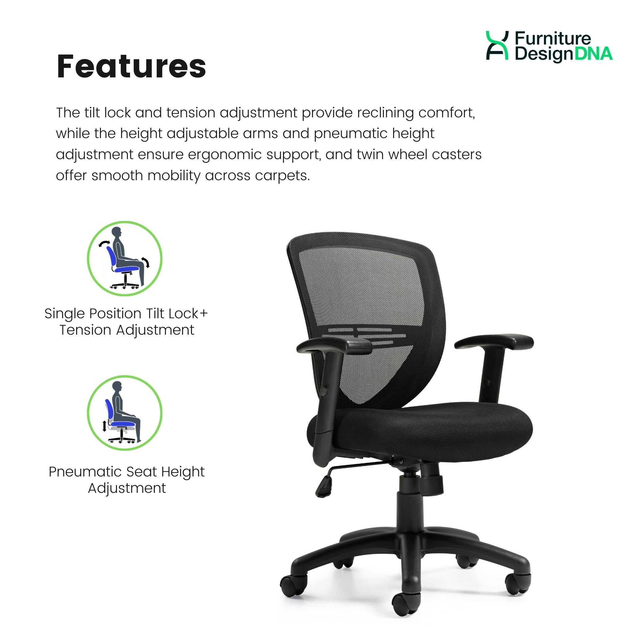 Mesh Back Tilter Task Chair