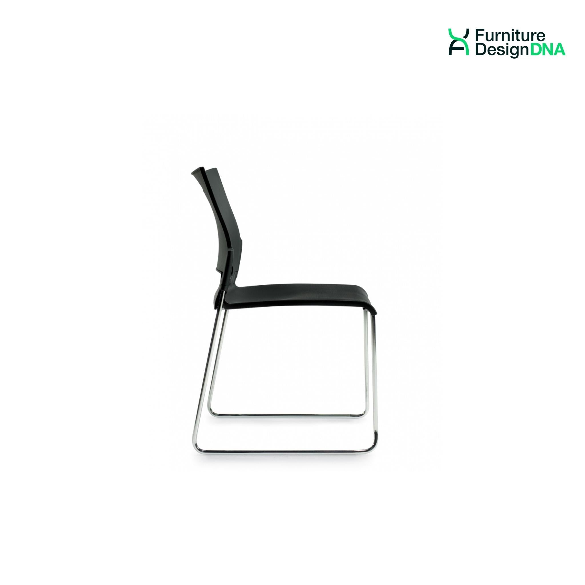 Black Medium Density Stack Chair