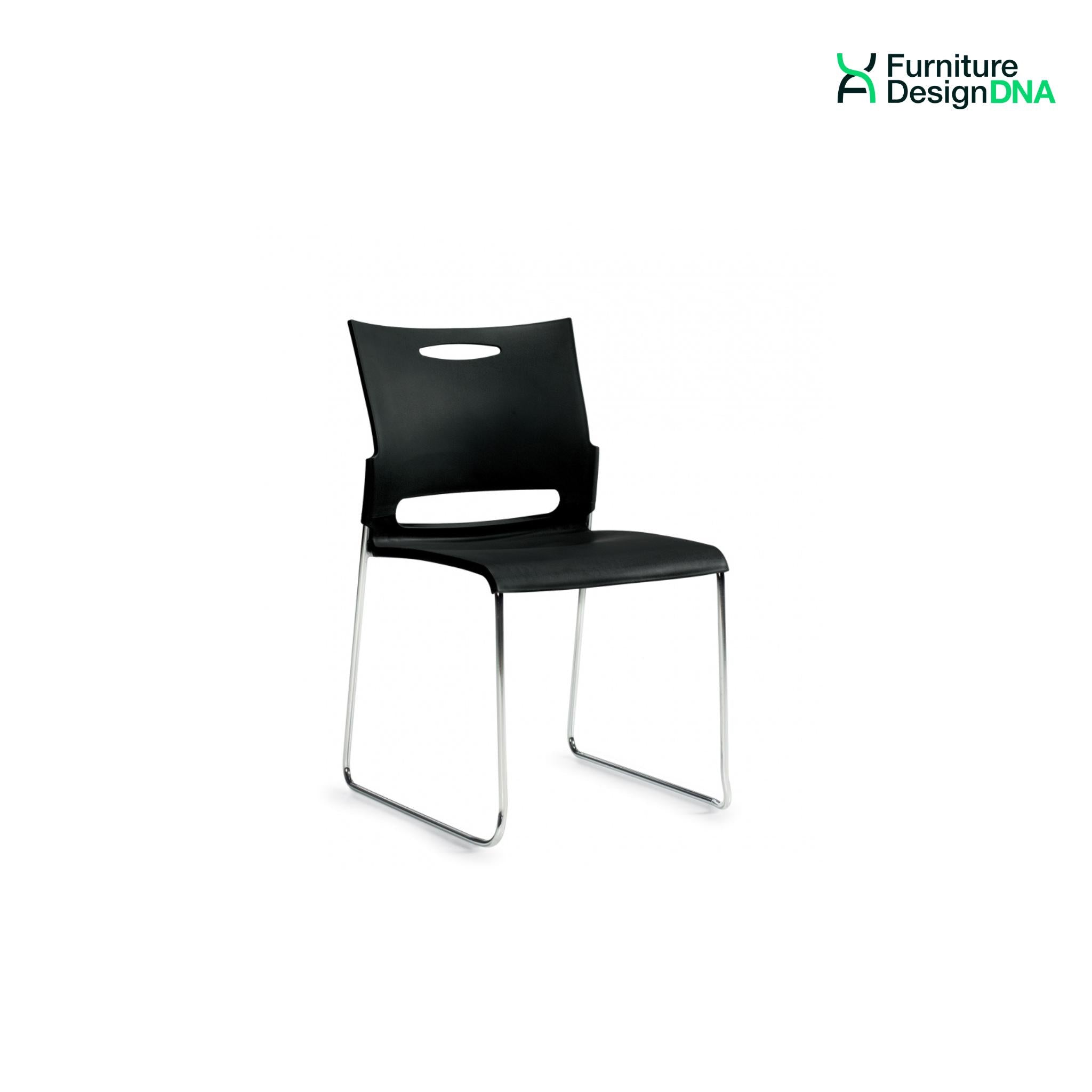 Black Medium Density Stack Chair