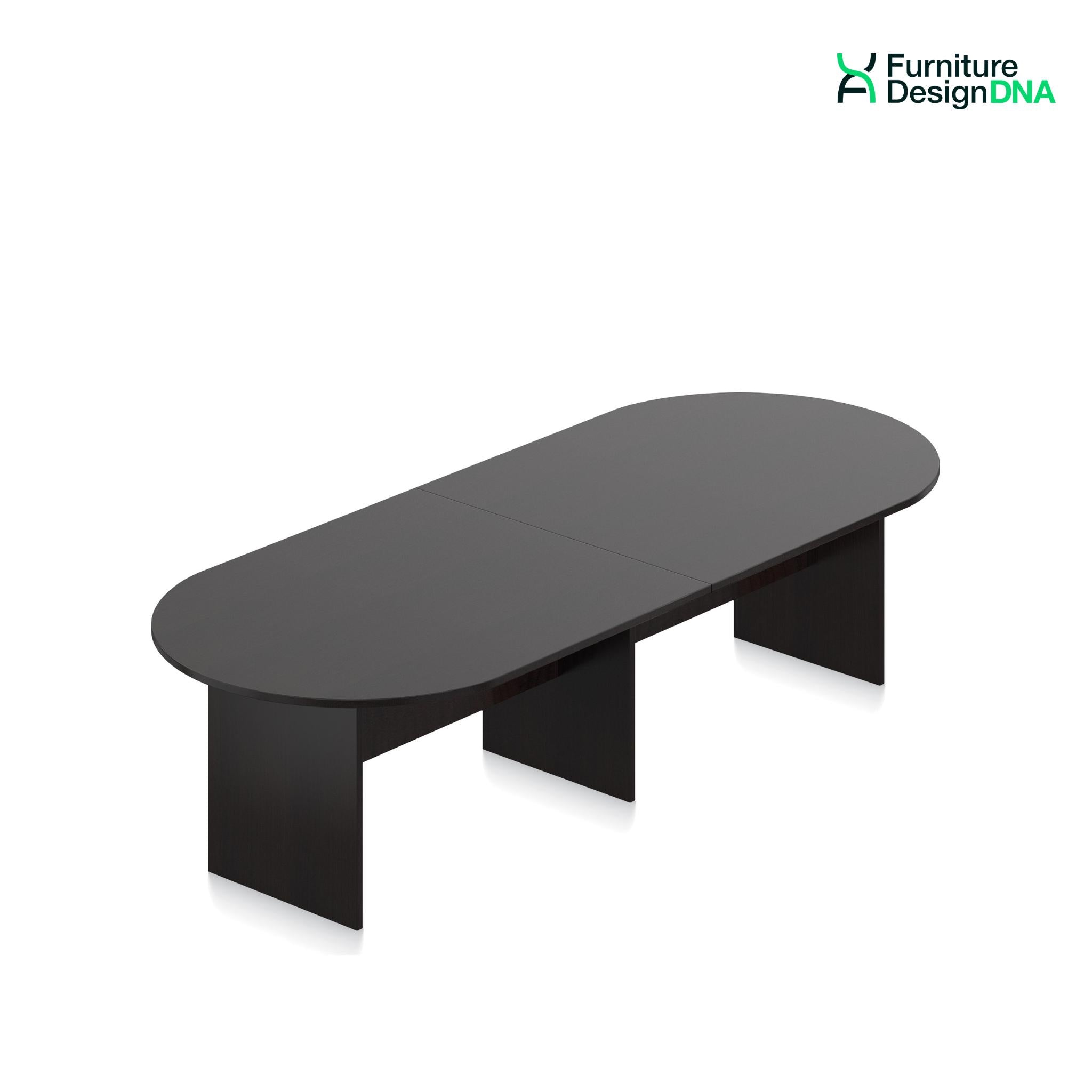 Buy espresso 10&#39; Racetrack Conference Table with Slab Base