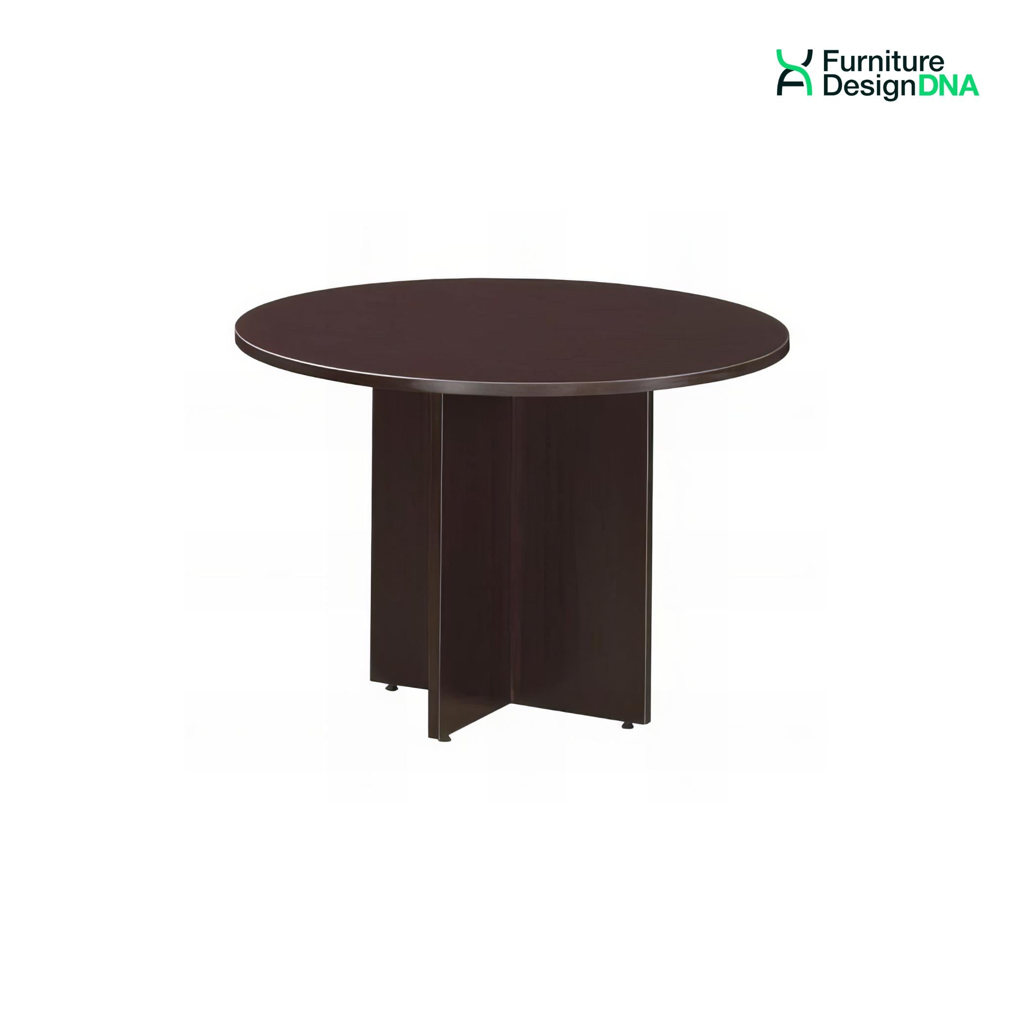 Buy mahogany 48&quot; Round Table with Laminate Cross Base