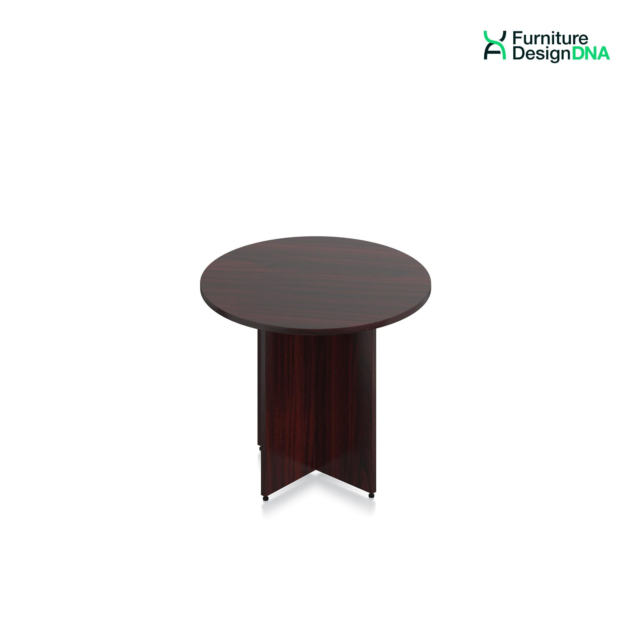 Buy mahogany 36&quot; Round Table with Laminate Cross Base