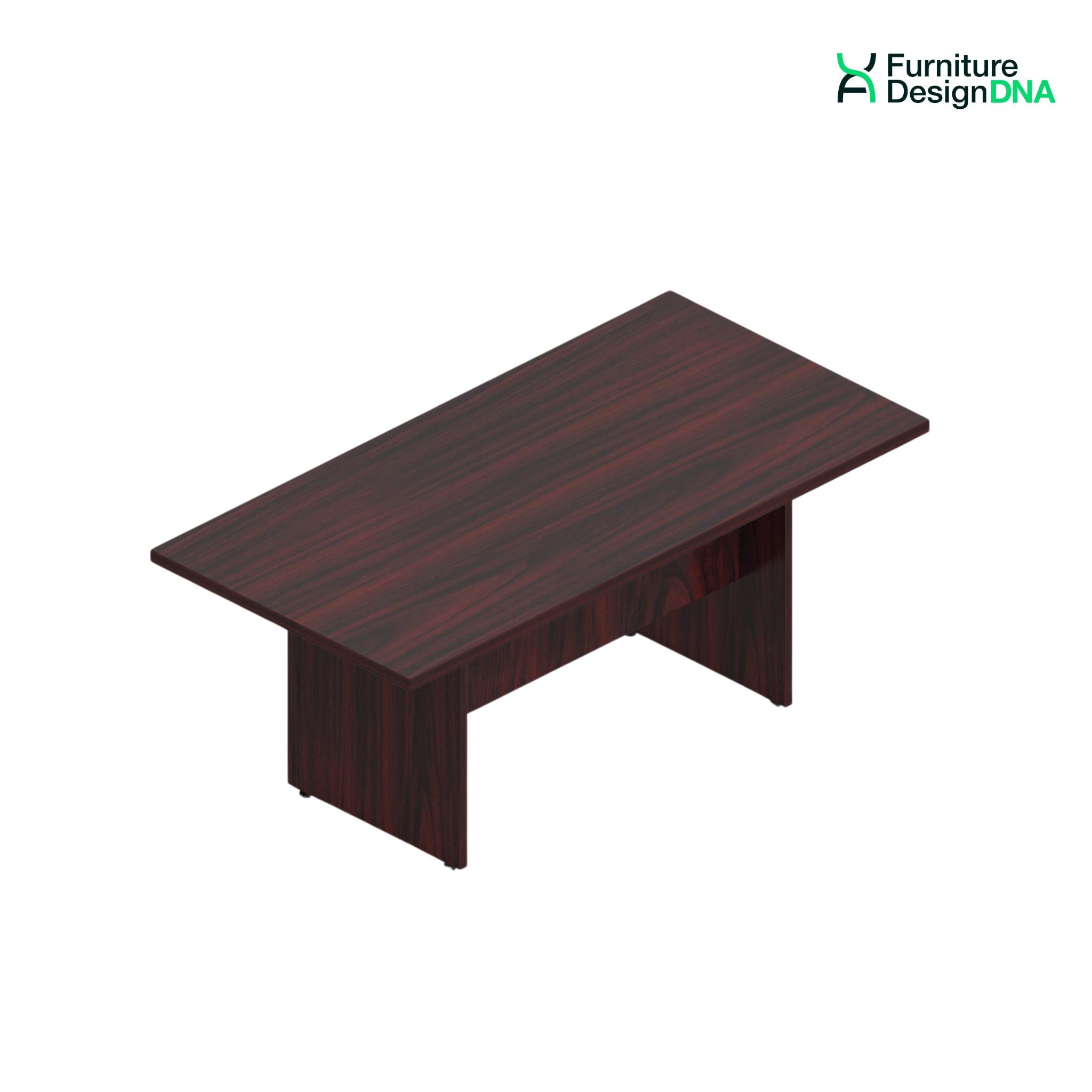 Buy mahogany 6&#39; Rectangular Conference Table with Slab Base