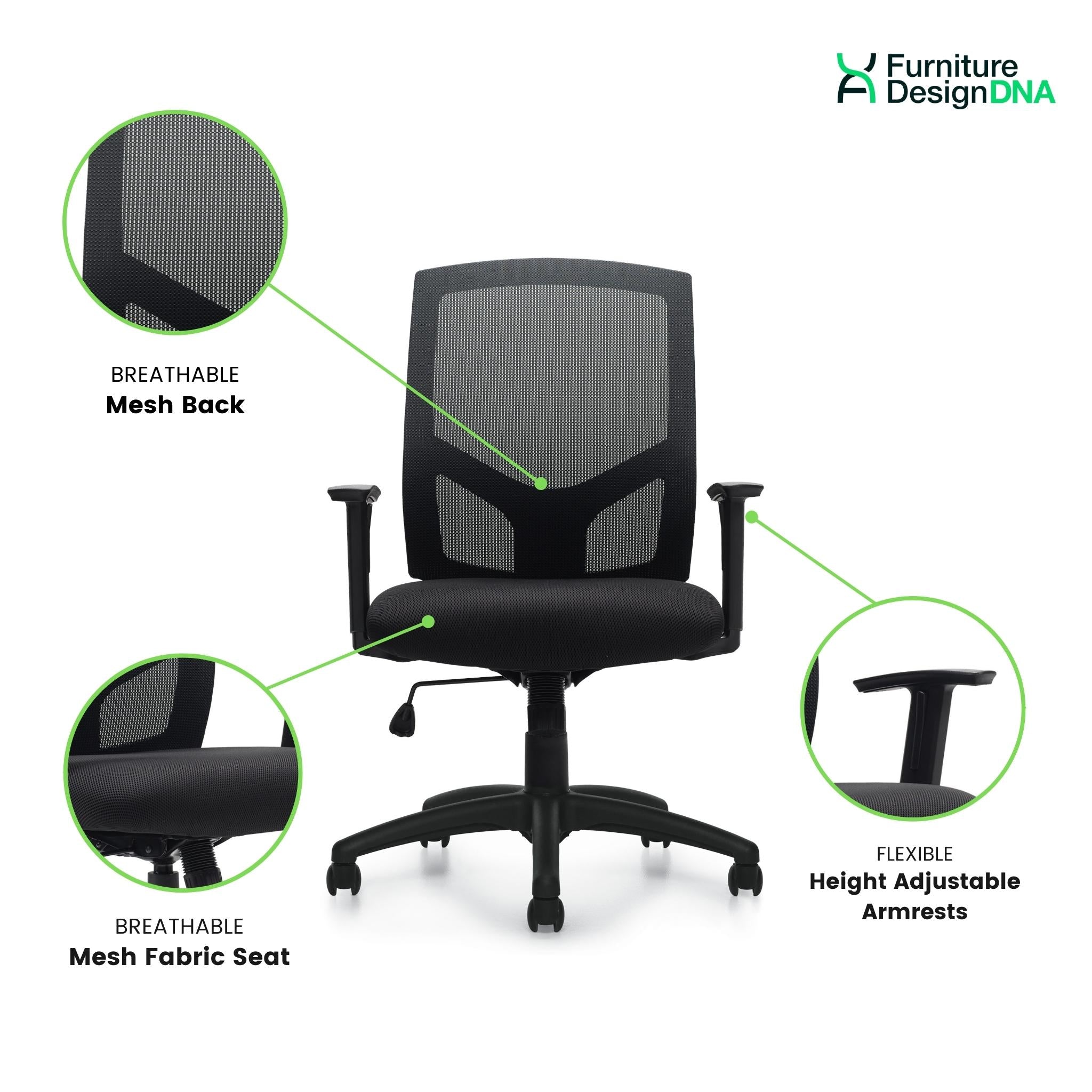 Mesh High Back Synchro-Tilter Task Chair - 0