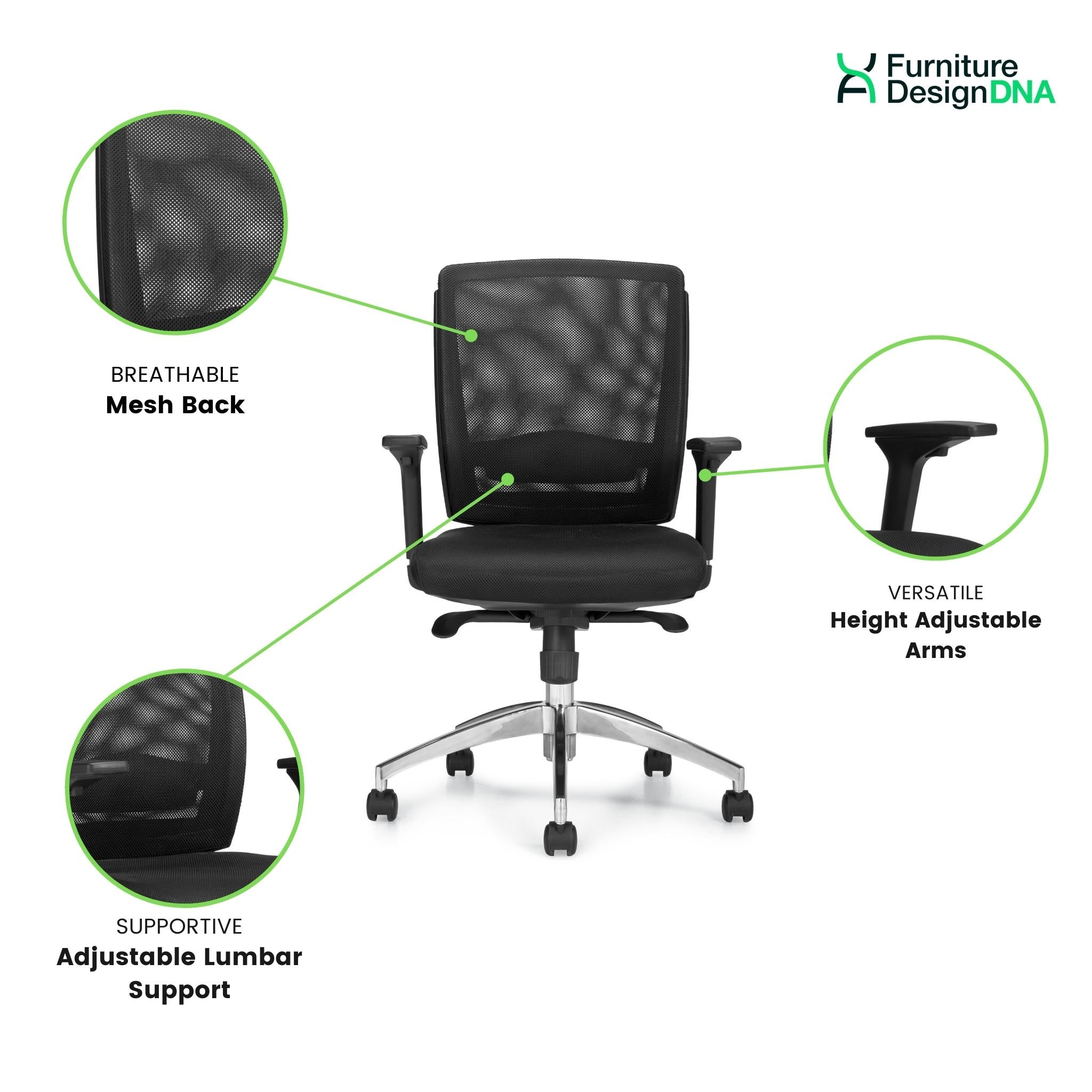 Mesh Back Synchro-Tilter Task Chair - 0