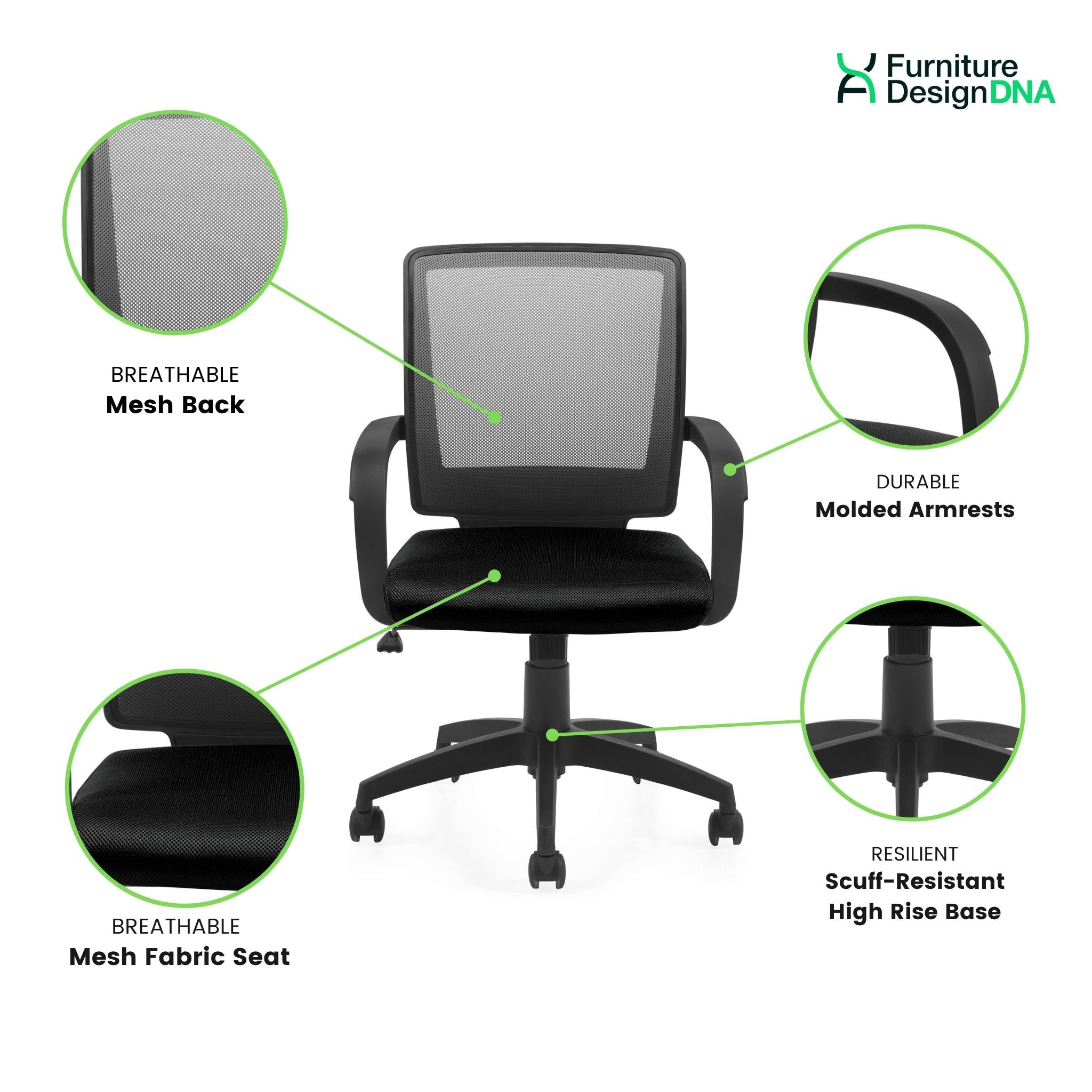 Mesh Back Tilter Conference/Management Chair - 0