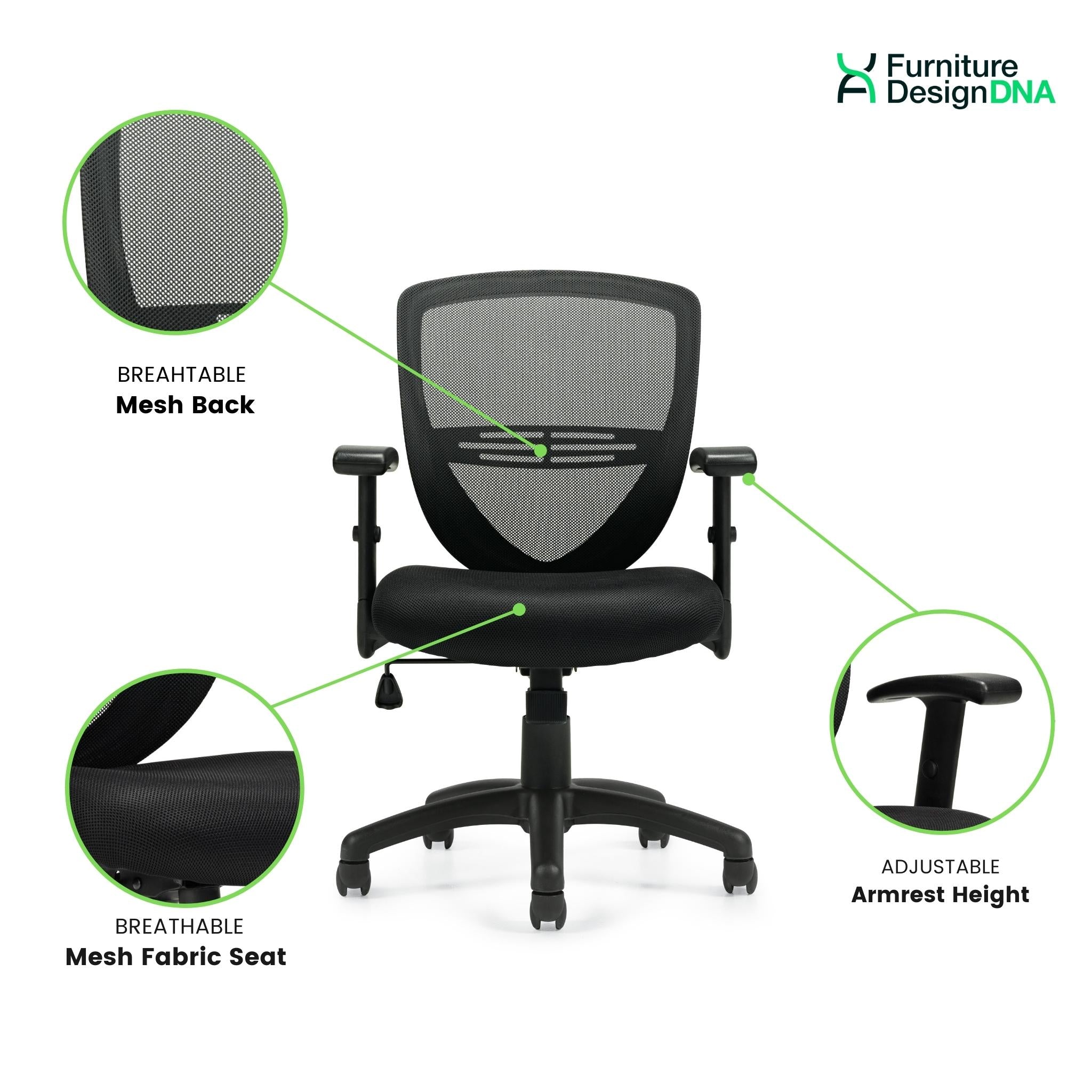 Mesh Back Tilter Task Chair - 0