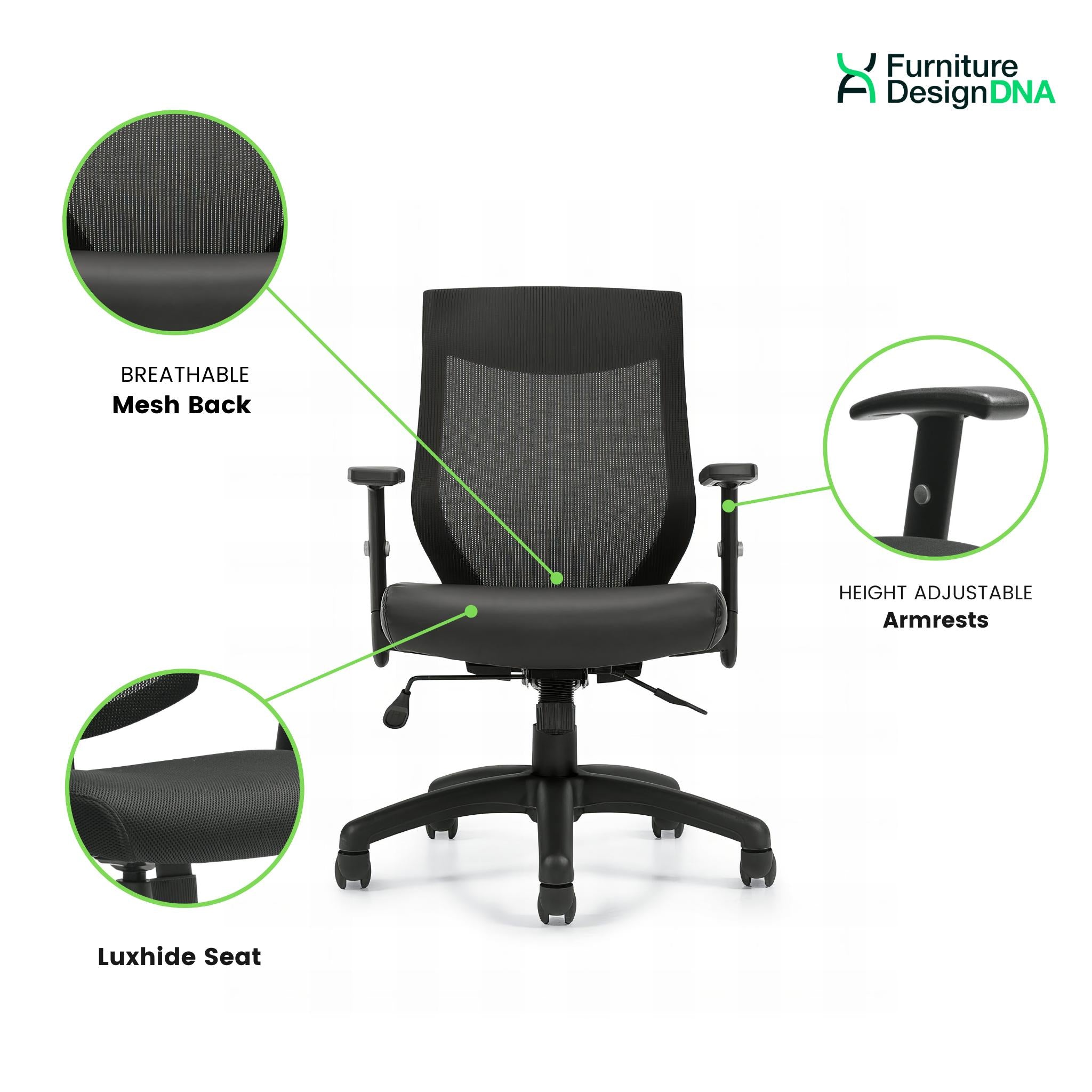 Mesh Back Synchro-Tilter Task Chair - 0