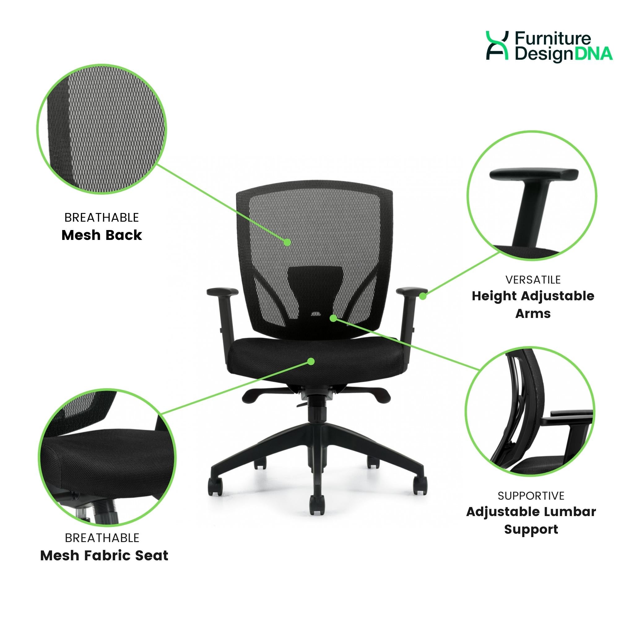 Mesh Back Synchro-Tilter Task Chair