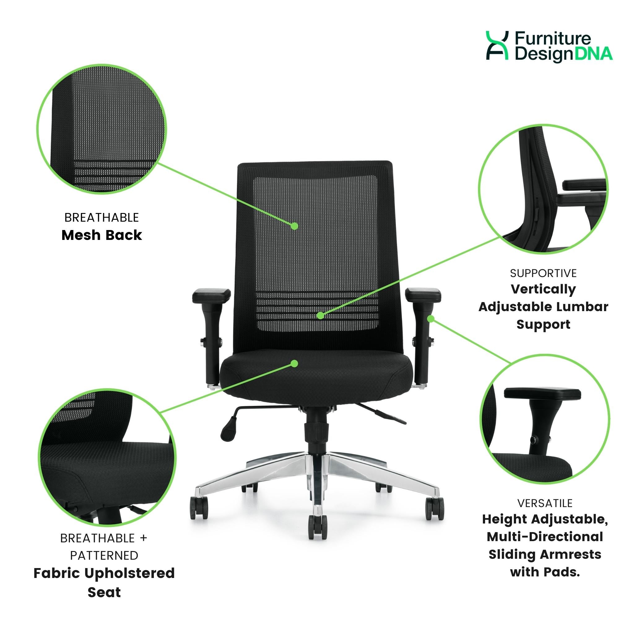 Mesh Back Synchro-Tilter Task Chair - 0